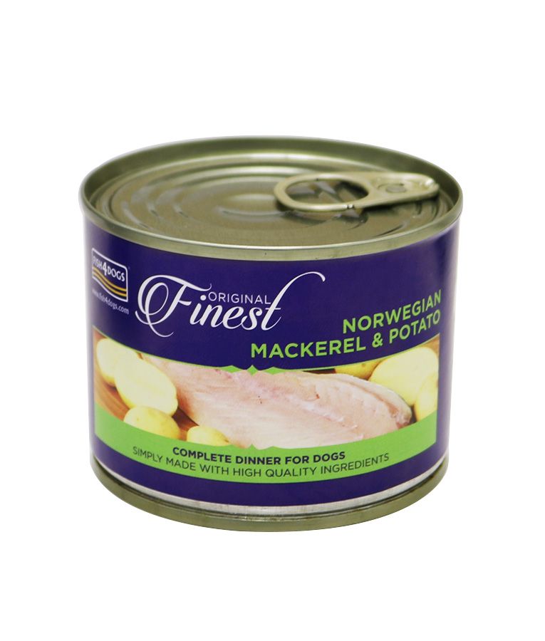 Fish4Dogs Finest Mackerel Complete Adult Wet Dog Food 185g - 185G - Shopivet.com