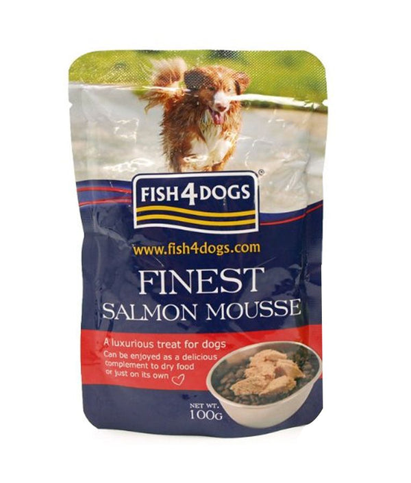 Fish4Dogs Finest Salmon Mousse Wet Dog Food 100g - 100g - Shopivet.com