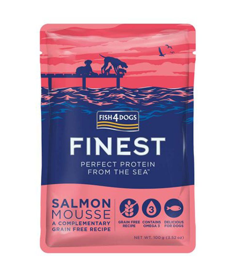 Fish4Dogs Finest Salmon Mousse Wet Dog Food 100g - 100g - Shopivet.com