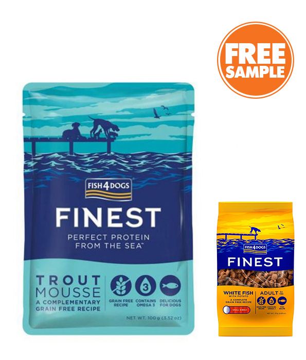 Fish4Dogs Finest Trout Mousse Wet Dog Food 100g - 100g - Shopivet.com