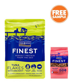 Fish4Dogs Finest Tuna Flakes with Anchovy Adult Wet Dog Food 100g - 100g - Shopivet.com