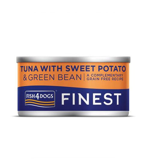 Fish4Dogs Finest Tuna with Sweet Potato & Bean Adult Wet Dog Food 85g - 85G - Shopivet.com