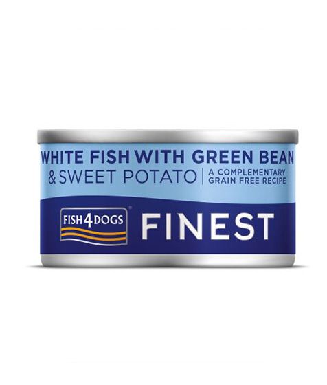 Fish4Dogs Finest White Fish with Green Bean & Sweet Potato Adult Wet Dog Food 85g - 85G - Shopivet.com