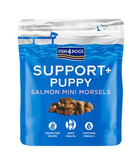 Fish4Dogs Support+ Salmon Mini Morsels Puppy Treats 150g - 150g - Shopivet.com