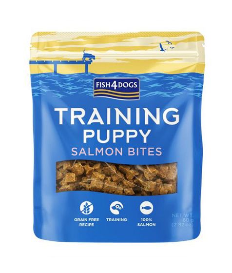 Fish4Dogs Training Salmon Bites Puppy Treats 80g - 80G - Shopivet.com