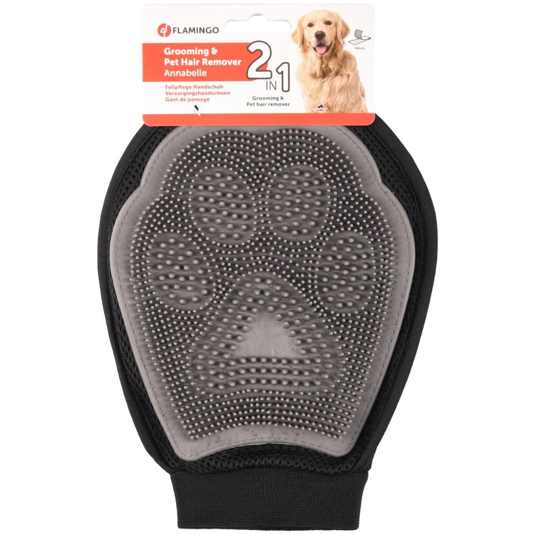 Flamingo Annabelle 2in1 Grooming & Clothing Glove Pet Hair Remover - Shopivet.com