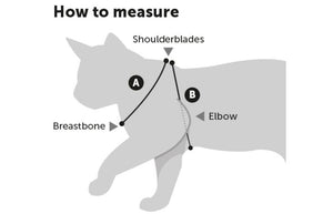 Flamingo Arwen Mouse Print Cat Harness & Leash 20 - 35cm 10mm - Shopivet.com