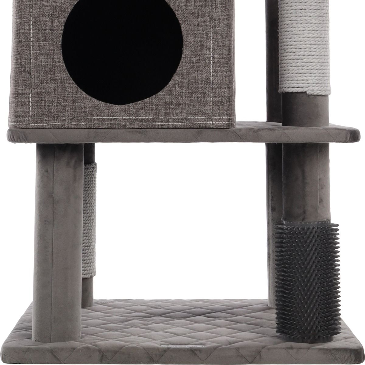 Flamingo Aurora Grey Cat Scratching Tree 80x70x171cm - Grey - Shopivet.com