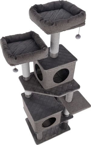 Flamingo Aurora Grey Cat Scratching Tree 80x70x171cm - Grey - Shopivet.com