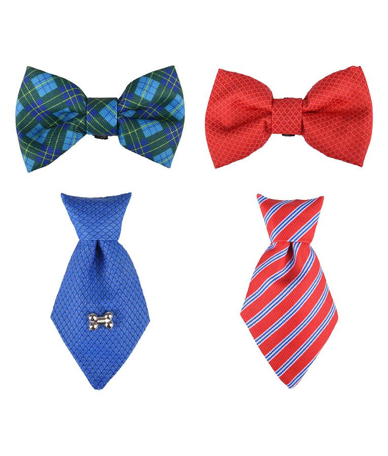 Flamingo Badger & Bow Tie Dog Collar Accessories - Shopivet.com