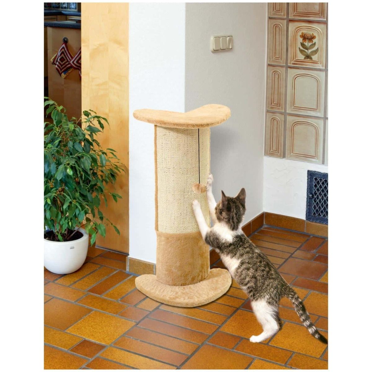 Flamingo Basic Line Santo Cat Scratching Board - Beige - Shopivet.com