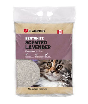 Flamingo Bentonite Lavender Scent Cat Litter - 12kg - Shopivet.com