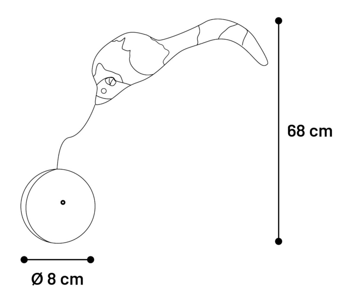 Flamingo Boula Moving Ball with Mouse Grey Electronic Cat Toy - Grey 8cm - Shopivet.com