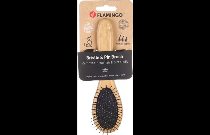 Flamingo Bristle & Pin Babu Cat Brush Small - Small - Shopivet.com