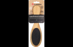Flamingo Bristle & Pin Babu Dog Brush - Large - Shopivet.com