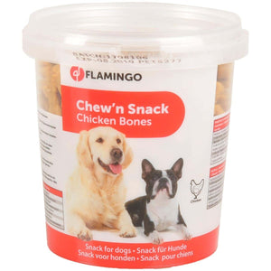 Flamingo Chew'n Snack Chicken Bones Dog Treats 500g - 500g - Shopivet.com