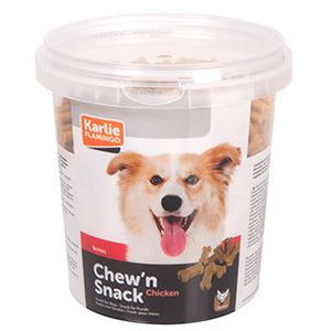 Flamingo Chew'n Snack Chicken Bones Dog Treats 500g - 500g - Shopivet.com