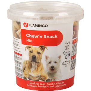 Flamingo Chew'n Snack Training Mix Bones Dog Treats 500g - 500g - Shopivet.com