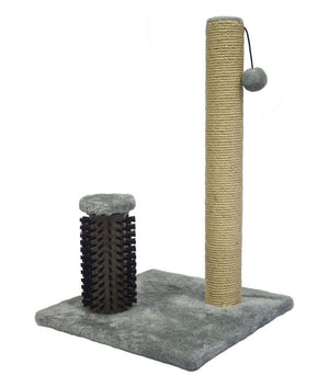 Flamingo Fico Cat Scratching Tree with Soft Brush - GREY - Shopivet.com