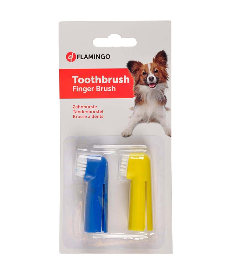 Flamingo Finger Toothbrush Set - Shopivet.com
