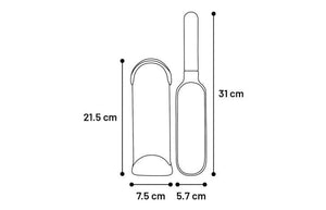 Flamingo Fura Cat Hair Remover White/Grey 32.5x7.5x5.2cm - Shopivet.com