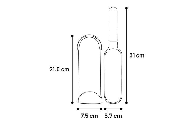 Flamingo Fura Cat Hair Remover White/Grey 32.5x7.5x5.2cm - Shopivet.com