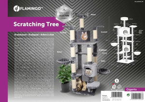 Flamingo Giganto Grey & White Cat Scratching Tree - Grey - Shopivet.com