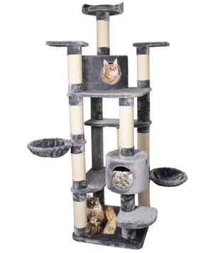 Flamingo Giganto Grey & White Cat Scratching Tree - Grey - Shopivet.com