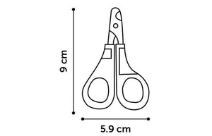 Flamingo Groo'Me Fausto Cat Nail Scissors White/Red - Shopivet.com