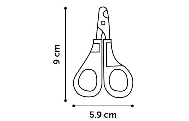 Flamingo Groo'Me Fausto Cat Nail Scissors White/Red - Shopivet.com