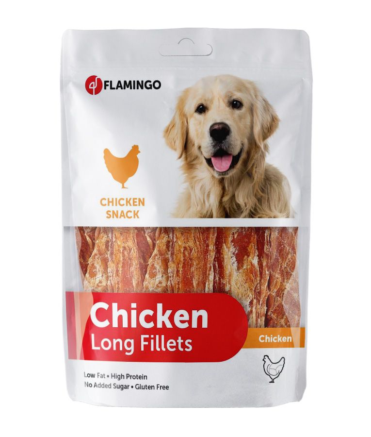 Flamingo Hapki Chicken Long Fillets Dog Treats 170g - OS - Shopivet.com