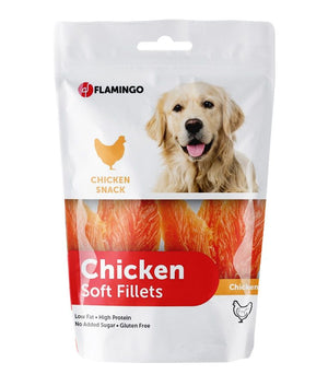 Flamingo Hapki Chicken Soft Fillets Dog Treats 170g - 170G - Shopivet.com