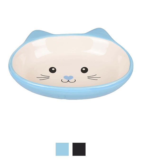 Flamingo Isa Ceramic Cat Bowl - BLUE - Shopivet.com