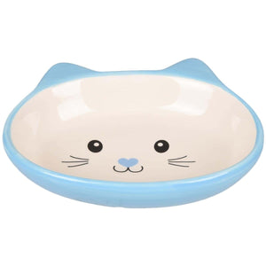 Flamingo Isa Ceramic Cat Bowl - BLUE - Shopivet.com