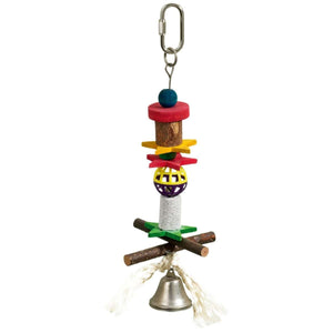 Flamingo Lava - Wood - Bell Bird Toy - 32CM - Shopivet.com