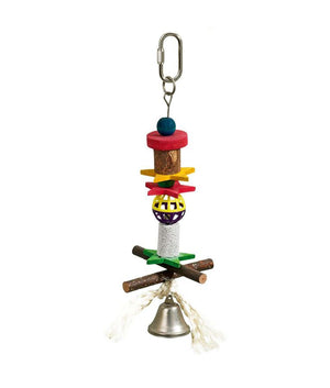 Flamingo Lava - Wood - Bell Bird Toy - 32CM - Shopivet.com