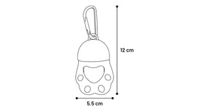 Flamingo Legga Dog Poop Bag Holder +Refills - BLACK - Shopivet.com