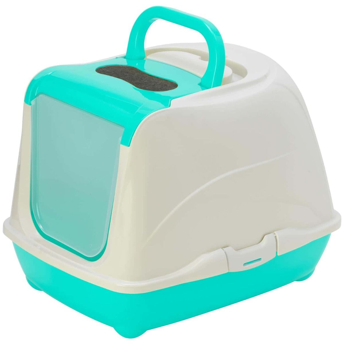 Flamingo Loki Hawai Cat Litter Box - LIGHT BLUE MEDIUM - Shopivet.com