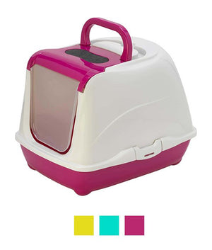 Flamingo Loki Hawai Cat Litter Box - LIGHT BLUE MEDIUM - Shopivet.com