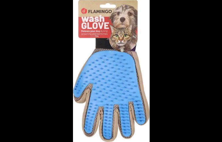 Flamingo Mandy Grooming Wash Glove 24cm - 24cm - Shopivet.com