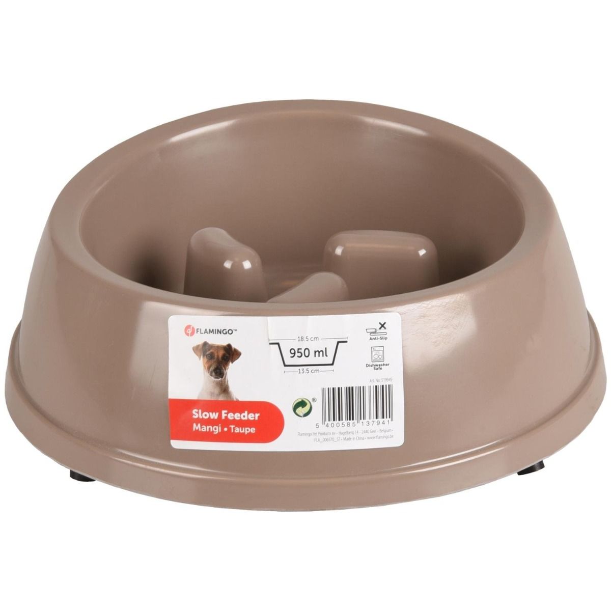Flamingo Mangi Dog Slow Feeder - 950ml - Shopivet.com