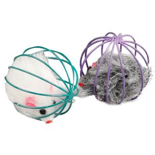 Flamingo Marpy Ball Wire with Mouse Cat Toy - OS - Shopivet.com