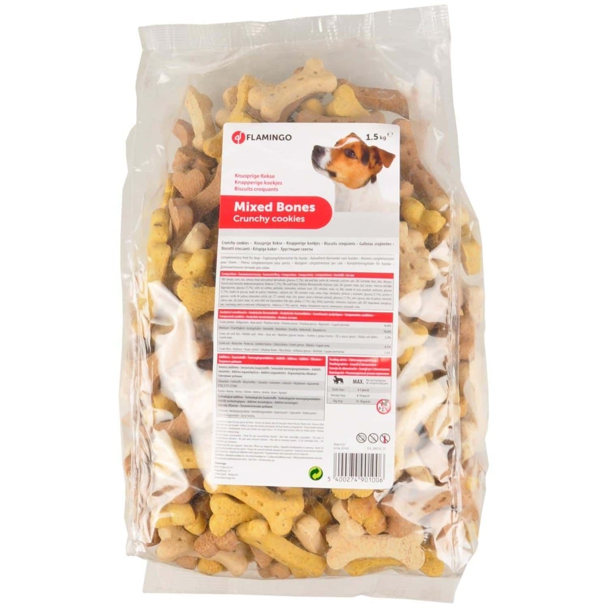 Flamingo Mixed Bones Crunchy Cookies - 1.5KG - Shopivet.com