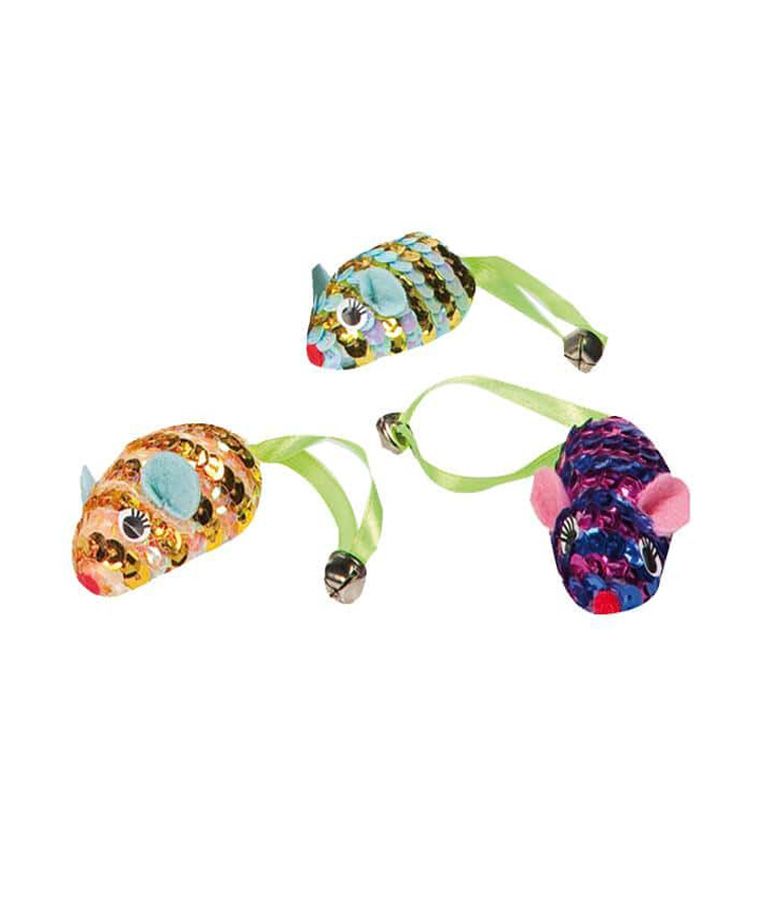 Flamingo Mouse Spiral Cat Toy - 6.5CM - Shopivet.com