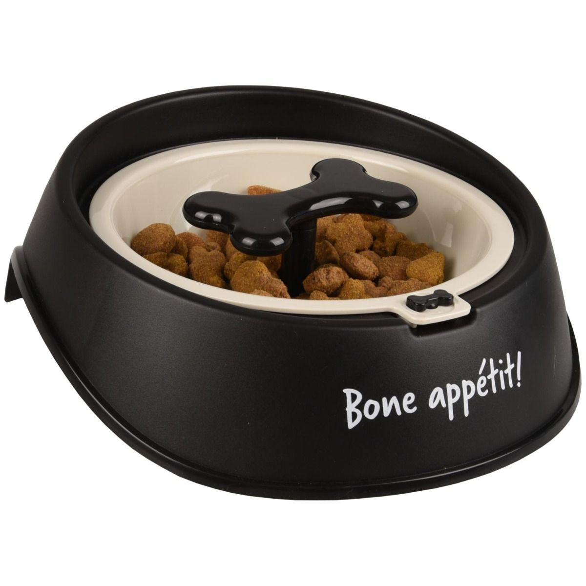 Flamingo Osto Dog Slow Feeder - BLACK 400ML - Shopivet.com
