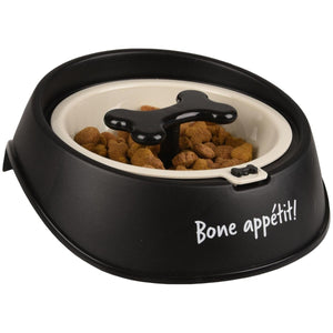 Flamingo Osto Dog Slow Feeder - BLACK 400ML - Shopivet.com