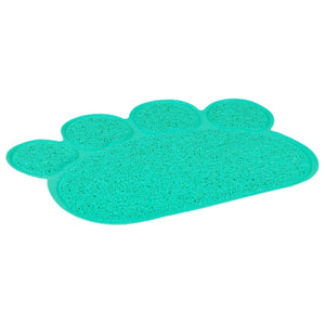Flamingo Pitou Matti Paw Cat Litter Tray Mat - Green Small - Shopivet.com
