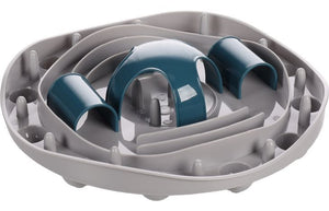 Flamingo Puzzle Feeder Hanto Interactive Cat Toy Grey/Blue 28.5x7cm - Shopivet.com