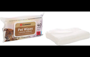 Flamingo Reini Universal Lavender Cat & Dog Pet Wipes 40pcs - Shopivet.com