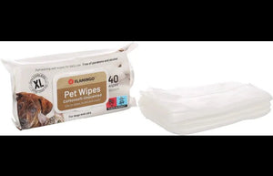 Flamingo Reini Universal Unscented Extra Strong Cat & Dog Pet Wipes XL 40pcs - XL - Shopivet.com